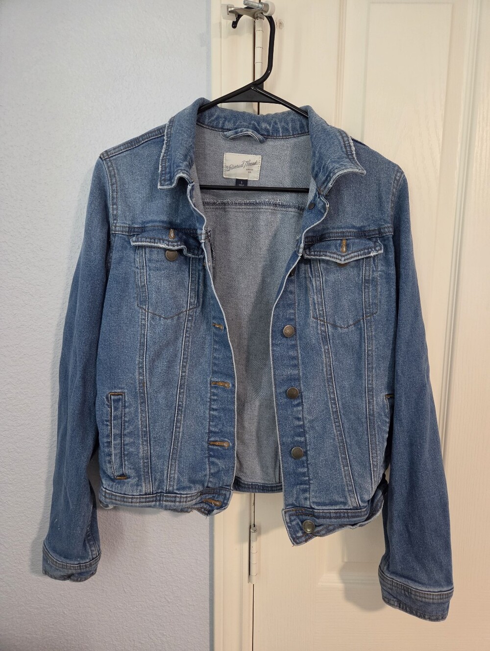 Universal Thread Light Blue Denim Jacket with Button Front Size Small